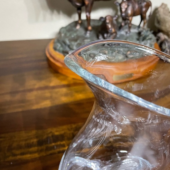 Glass Vase or Pitcher with Unique Handle - Picture 10 of 11